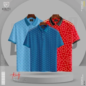 Premium All Over Printed Polo Shirt – Combo of 3