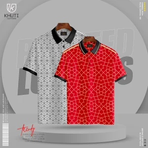 Premium All Over Printed Polo Shirt - Combo of 2